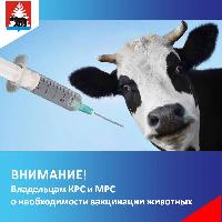 Внимание!  Владельцам КРС и МРС о необходимости вакцинации животных